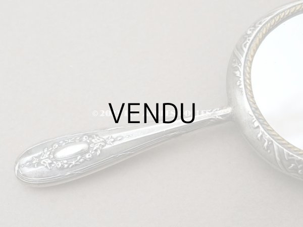 画像4: 1900年頃　アンティーク ミラー型 パウダーケース ロカイユ装飾 (4)