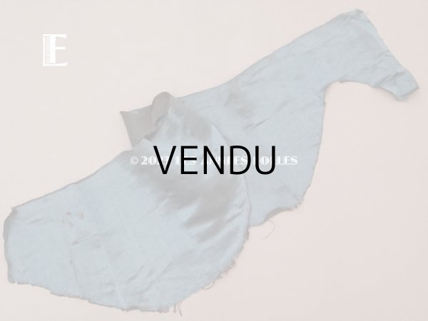 画像7: 18世紀 アンティーク シルクサテンのファブリック 7点セット サフィレット色 (7)