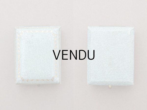 画像6: アンティーク 金彩入り ジュエリーボックス グレイッシュブルー  (6)