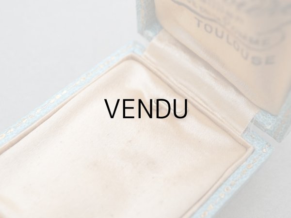 画像4: アンティーク 金彩入り ジュエリーボックス グレイッシュブルー  (4)