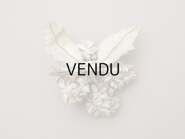 画像5: 【クリスマスセール2023対象外】アンティーク ベルベットの布花　オフホワイト (5)