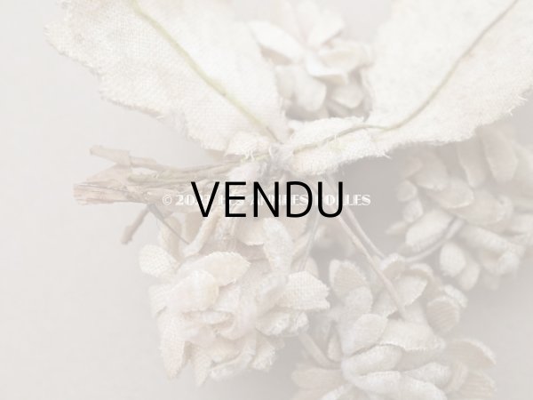 画像6: 【クリスマスセール2023対象外】アンティーク ベルベットの布花　オフホワイト (6)