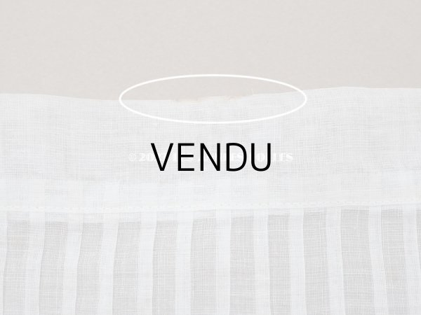 画像11: 【クリスマスセール2023対象外】1900年頃 アンティーク ドレスの裾  幅広　レース付きプリーツ  3.1m 幅21.5cm　コットンオーガンジー (11)