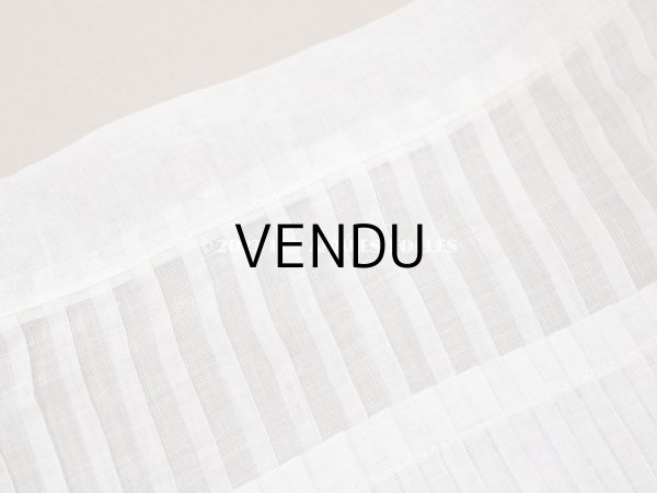 画像4: 【クリスマスセール2023対象外】1900年頃 アンティーク ドレスの裾  幅広　レース付きプリーツ  3.1m 幅21.5cm　コットンオーガンジー (4)