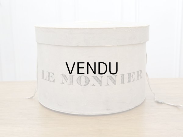 画像2: 【クリスマスセール2023対象外】アンティーク ハットボックス  LE MONNIER  (2)