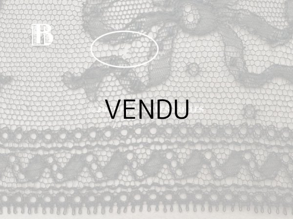 画像9: 【クリスマスセール2023対象外】1900年頃 アンティーク 幅広 リボン柄　シャンティイレース  17cm幅  1.75m〜2.5m (9)