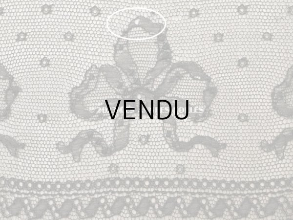 画像7: 【クリスマスセール2023対象外】1900年頃 アンティーク 幅広 リボン柄　シャンティイレース  17cm幅  1.75m〜2.5m (7)