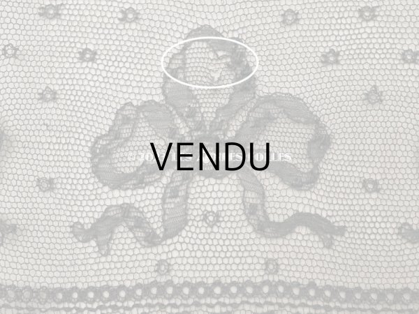 画像6: 【クリスマスセール2023対象外】1900年頃 アンティーク 幅広 リボン柄　シャンティイレース  17cm幅  1.75m〜2.5m (6)