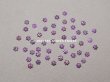 画像2: 19世紀末 アンティーク メタル製 極小 3mm 花型 立体 スパンコール すみれ色 17ピースのセット  (2)