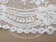 画像8: アンティーク  王冠紋章＆イニシャルの刺繍入り 結婚式のハンカチ アプリカシオン・アングルテール (ボビンレース)　 (8)