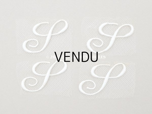 画像6:  アンティーク  箱付き イニシャル モノグラム N3【S】6ピース- IDEAL BRODERIE- (6)