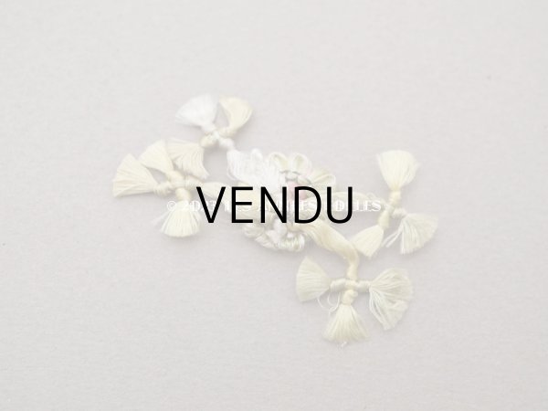 画像2: 19世紀末 アンティーク シルク製 パスマントリー パウダーピンクの薔薇 ロココモチーフ (2)