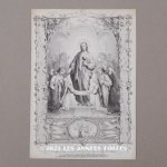 画像: 19世紀末 アンティーク 版画 キリストと天使達 21.4×15cm