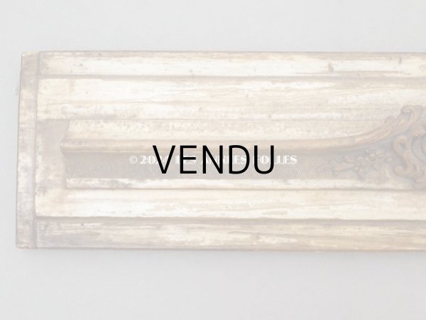 画像3: ＊蚤の市＊アンティーク 木製 ミラーフレームのサンプル ロカイユ装飾 55×13.5cm (3)