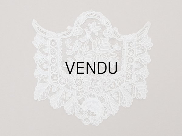 画像3: 19世紀末 アンティーク ポワンドローズの アプリケーション 2点セット『ポワン・ド・ガーズ』『ポワン・ド・ローズ』 (3)