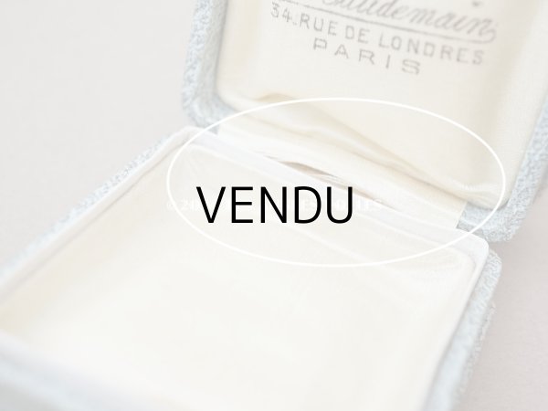 画像6: アンティーク ジュエリーボックス 金彩入り グレイッシュブルー (6)