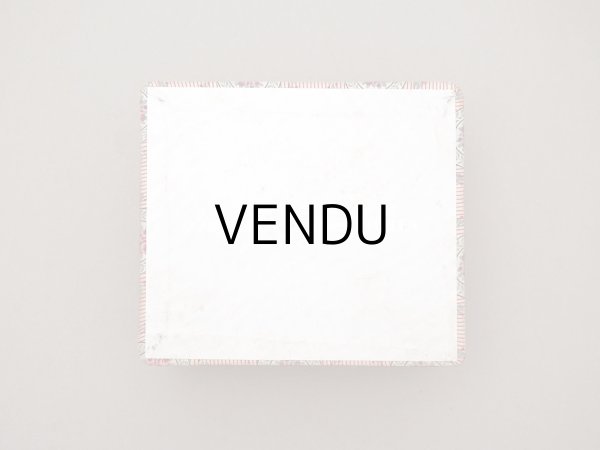 画像6: 1900年頃 アンティーク 薔薇模様&ストライプ　カルトナージュボックス  (6)