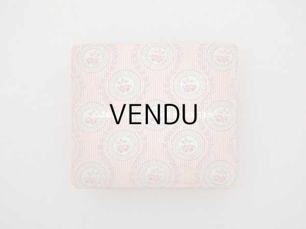 画像3: 1900年頃 アンティーク 薔薇模様&ストライプ　カルトナージュボックス  (3)