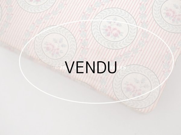 画像5: 1900年頃 アンティーク 薔薇模様&ストライプ　カルトナージュボックス  (5)