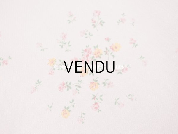 画像3: アンティーク  小花柄 コットン製ファブリック ベビーピンク　- BADIN & FILS - (3)