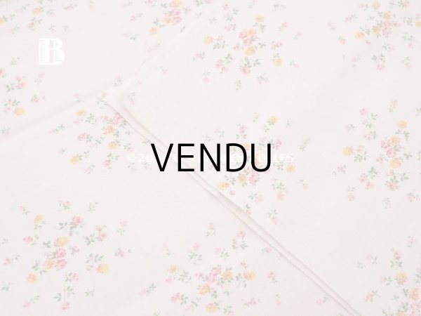 画像9: アンティーク  小花柄 コットン製ファブリック ベビーピンク　- BADIN & FILS - (9)