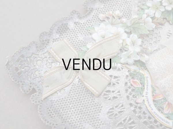 画像6: 1898年 アンティーク 初聖体の大きな立体カニヴェ  (6)