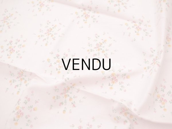 画像5: アンティーク  小花柄 コットン製ファブリック ベビーピンク　- BADIN & FILS - (5)