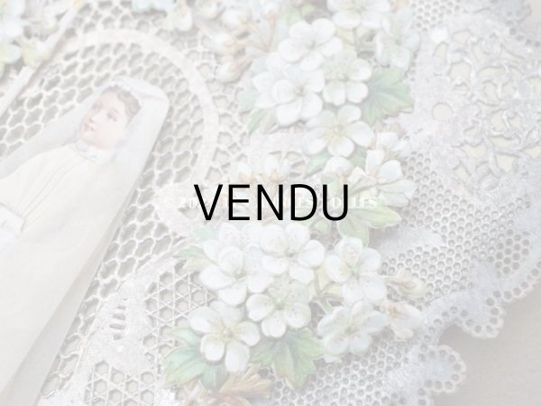 画像5: 1898年 アンティーク 初聖体の大きな立体カニヴェ  (5)