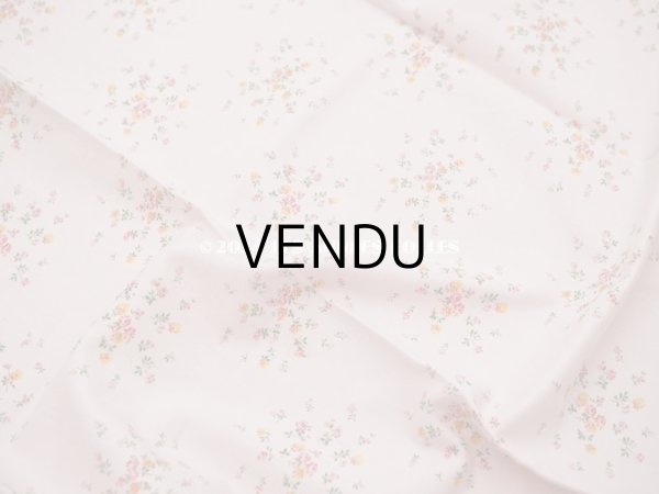 画像4: アンティーク  小花柄 コットン製ファブリック ベビーピンク　- BADIN & FILS - (4)