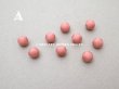 画像2: アンティーク ドール用 8mm くるみボタン オールドローズ 9ピース (2)