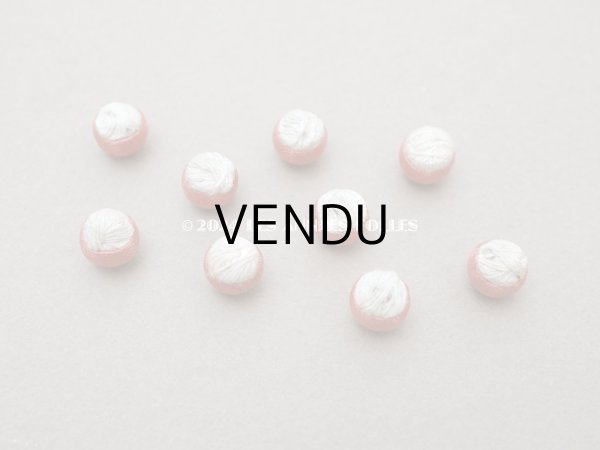 画像4: アンティーク ドール用 8mm くるみボタン オールドローズ 9ピース (4)