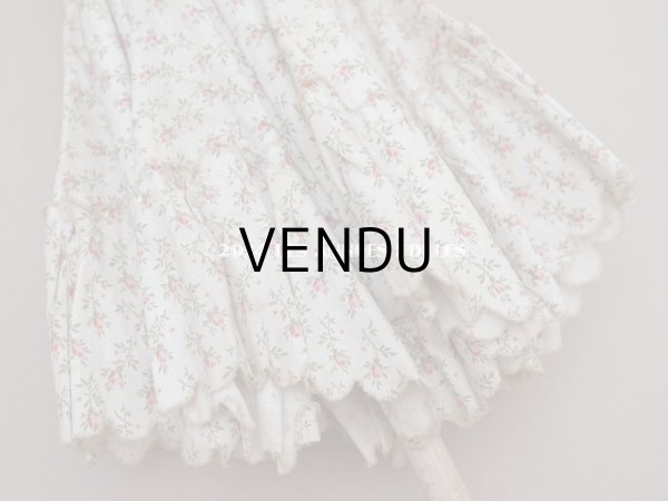 画像7: 1900年頃 アンティーク 子供用 日傘　小さな薔薇模様 (7)