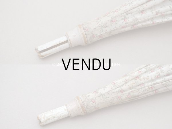 画像3: 1900年頃 アンティーク 子供用 日傘　小さな薔薇模様 (3)