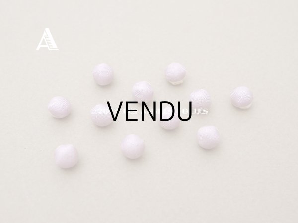 画像2: アンティーク ドール用 8mm くるみボタン ラヴェンダー 11ピース (2)