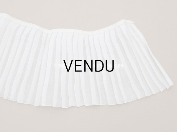 画像5: アンティーク  幅広　プリーツリボン オーガンジー オフホワイト 12.2~12.5cm幅 (5)