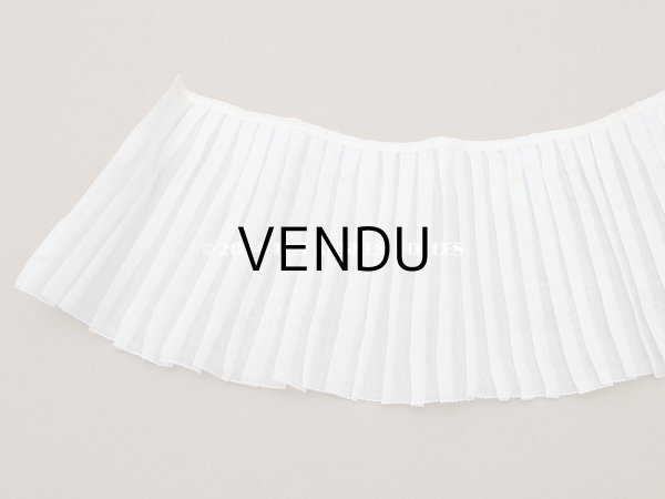 画像3: アンティーク  幅広　プリーツリボン オーガンジー オフホワイト 12.2~12.5cm幅 (3)