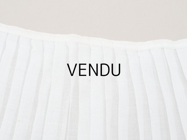 画像10: アンティーク  幅広　プリーツリボン オーガンジー オフホワイト 12.2~12.5cm幅 (10)