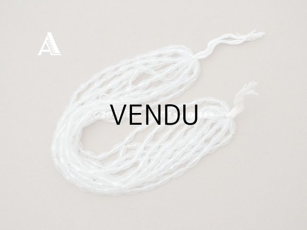 画像3: アンティーク スフレビーズ カット入り　半透明 4×9mm 吹きガラス製ビーズ  (3)