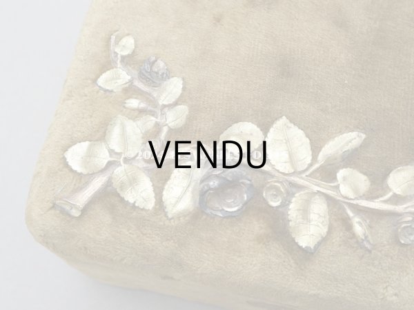 画像5: 19世紀末 アンティーク 裁縫箱&ジュエリーボックス　カーキ ベルベット＆シルククッション (5)