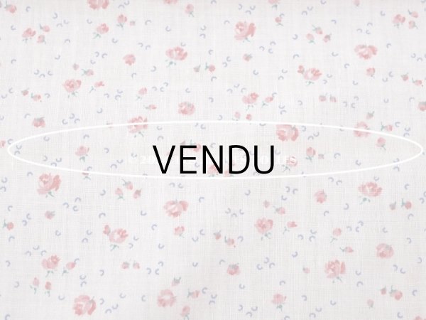 画像6: アンティーク 小さな薔薇模様 薄手のコットンファブリック 98×76cm (6)