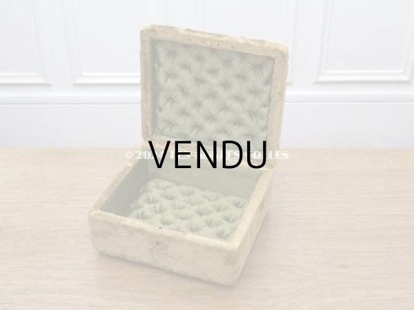 画像8: 19世紀末 アンティーク 裁縫箱&ジュエリーボックス　カーキ ベルベット＆シルククッション (8)