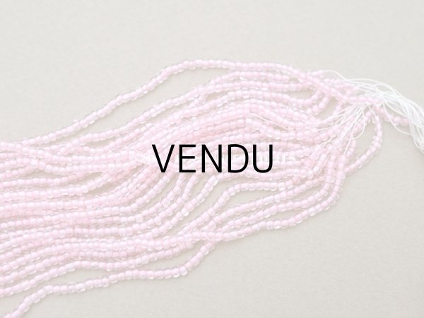 画像4: アンティーク クリア＆ピンク　シードビーズ ガラスビーズ   (4)