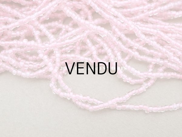 画像8: アンティーク クリア＆ピンク　シードビーズ ガラスビーズ   (8)