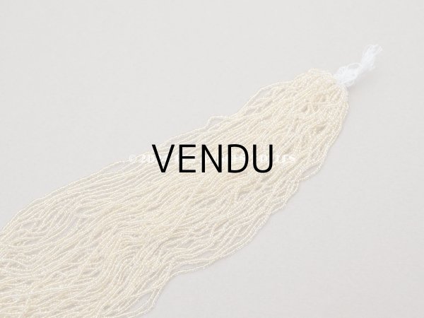 画像4: アンティーク シードビーズ ガラス製 クリア＆イエローゴールド  (4)