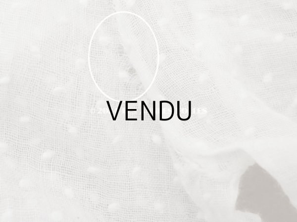 画像13: 1900年頃 アンティーク ドール用ドレス　ドット刺繍のコットンファブリック (13)