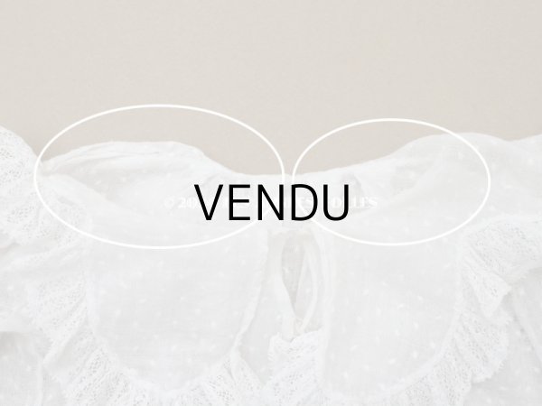 画像15: 1900年頃 アンティーク ドール用ドレス　ドット刺繍のコットンファブリック (15)