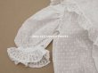 画像4: 1900年頃 アンティーク ドール用ドレス　ドット刺繍のコットンファブリック (4)