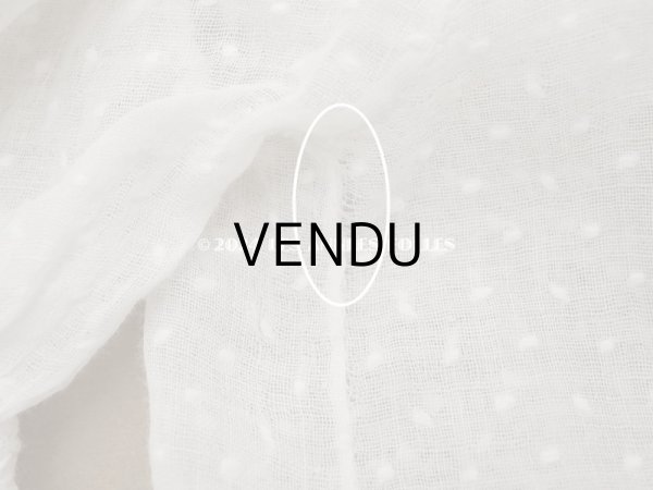 画像14: 1900年頃 アンティーク ドール用ドレス　ドット刺繍のコットンファブリック (14)