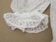 画像5: 1900年頃 アンティーク ドール用ドレス　ドット刺繍のコットンファブリック (5)