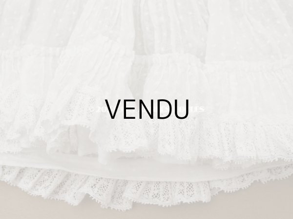 画像10: 1900年頃 アンティーク ドール用ドレス　ドット刺繍のコットンファブリック (10)